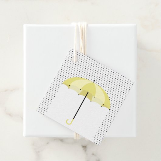 Paraplu met Regen Baby shower Gift Labels, Bedankjes Labels (In situ)