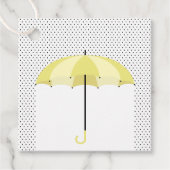 Paraplu met Regen Baby shower Gift Labels, Bedankjes Labels (Voorkant)