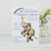 paraplu-olifant kaart (Staand voorkant)