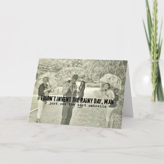 PARAPLU PARTY WENSKAART BEDANKKAART (Voorkant)