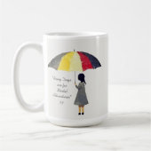 Paraplu regenachtige dagen typografie koffiemok (Links)