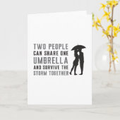 Paraplu regendruppel wolk weer cadeau idee kaart (Gele Bloem)