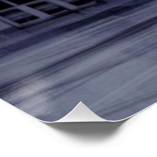 Paraplu Silhouet in het Rain Wall Art Poster (Hoek)