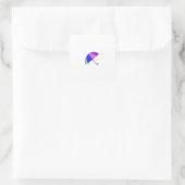 Paraplu stickers. vierkante sticker (Tas)