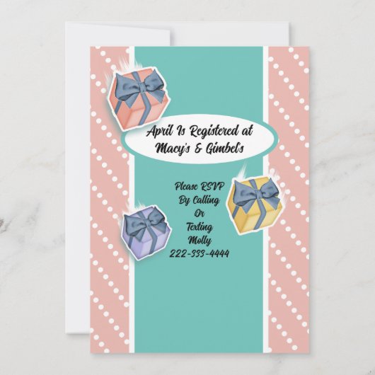 paraplu stijl doucheparty uitnodigen - violet kaart (Achterkant)