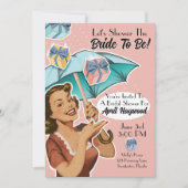 paraplu stijl doucheparty uitnodigingen (Voorkant)