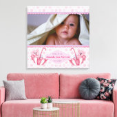 Paraplu Teddy Bear Polka Baby Canvas Print (Insitu (Woonkamer))
