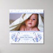 Paraplu Teddy Bear Polka Baby Canvas Print (Voorkant)