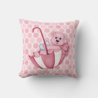 Paraplu Teddy Polka Dots Roze Keepsake Kussen