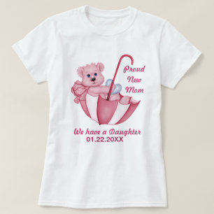 Paraplu Teddybeer - Nieuwe Mama van Meisje - Aanpa T-shirt