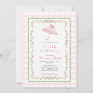 Paraplu Uitnodiging voor Baby Sprinkle Feestje