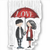Paraplu van affectie sticker (Voorkant)