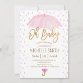 Paraplu van de liefde Spetter Baby Shower Kaart (Voorkant)