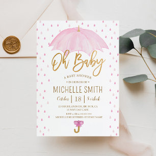 Paraplu van de liefde Spetter Baby Shower Kaart