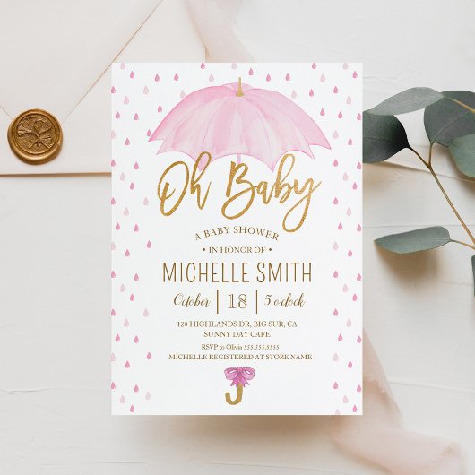 Paraplu van de liefde Spetter Baby Shower Kaart