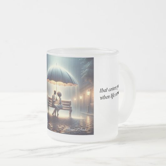 Paraplu van Love Coffee Mok (Voorkant rechts)