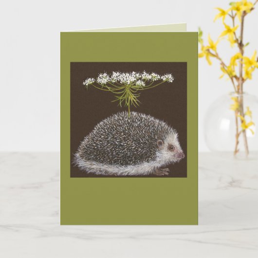 paraplu voor egel kaart (Gele Bloem)