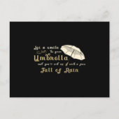 Paraplu wolk weer regen regendruppel regenachtig g briefkaart (Voorkant)