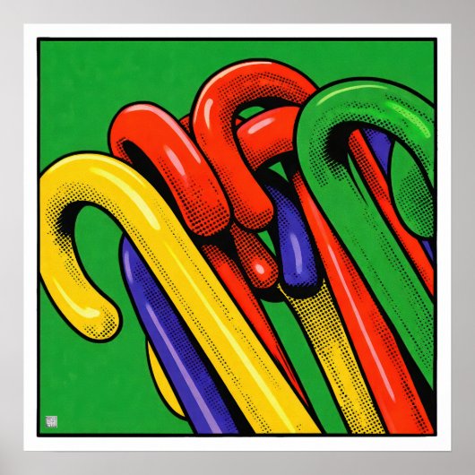 Paraplu's - Archival Kunstprint Poster (Voorkant)
