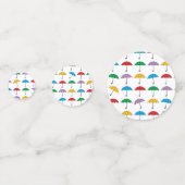 Paraplu's bij regen in Confetti (Achterkanten)