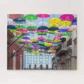 Paraplu's boven San Juan Streets en Mansion Legpuzzel (Horizontaal)