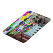 Paraplu's boven San Juan Streets en Mansion Magneet (Linkerzijde)