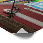 Paraplu's boven San Juan Streets en Mansion Poster (Hoek)