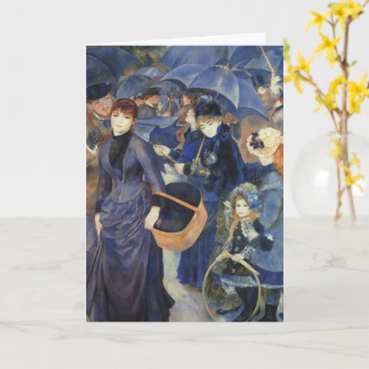 Paraplu's - de Kaart van de Verjaardag Renior (Gele Bloem)