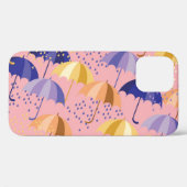 Paraplu's, druppels, kleurrijk naadloos motief. Case-Mate iPhone case (Achterkant (horizontaal))