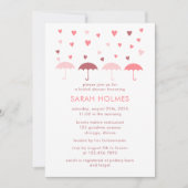 Paraplu's en harten Vrijgezellenfeest Kaart (Voorkant)