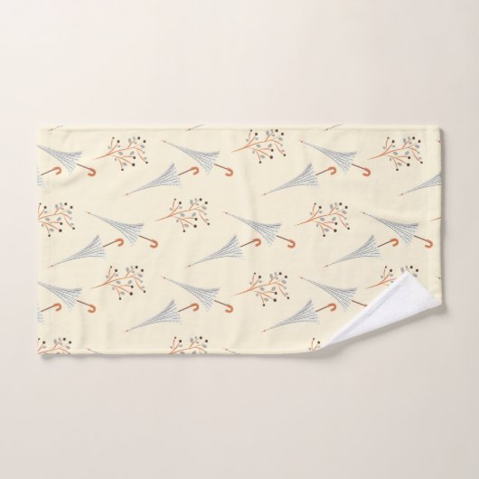 Paraplu's en herfstolling bad handdoek (Handdoek)