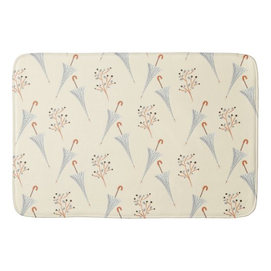 Paraplu's en herfstolling badmat (Voorkant)