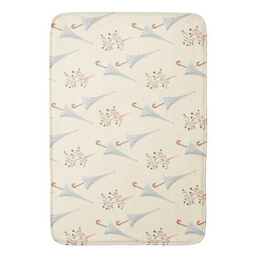 Paraplu's en herfstolling badmat (Voorkant Verticaal)