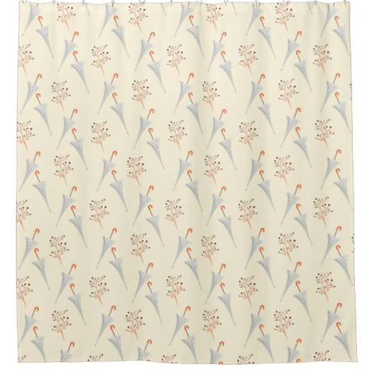 Paraplu's en herfstolling douchegordijn (Voorkant)