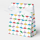 Paraplu's in de regen bedankdoosjes (Voorkant Zijde)