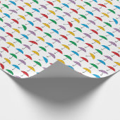 Paraplu's in de regen cadeaupapier (Hoek)