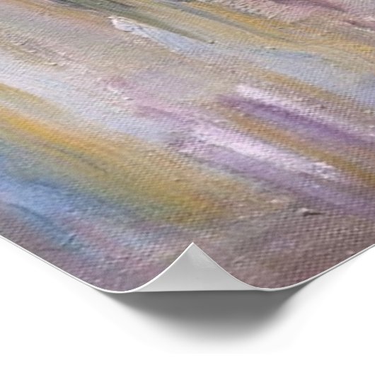 Paraplu's in de regen schilderij kunst print Poste (Hoek)