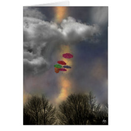 Paraplu's in een kloudschap