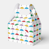 Paraplu's in Rain Favor Box Bedankdoosjes (Achterkant)