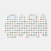 Paraplu's in Rain Favor Box Bedankdoosjes (Uitgevouwen)