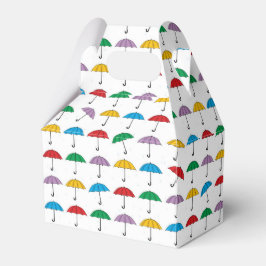 Paraplu's in Rain Favor Box Bedankdoosjes