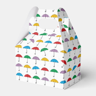 Paraplu's in Rain Favor Box Bedankdoosjes