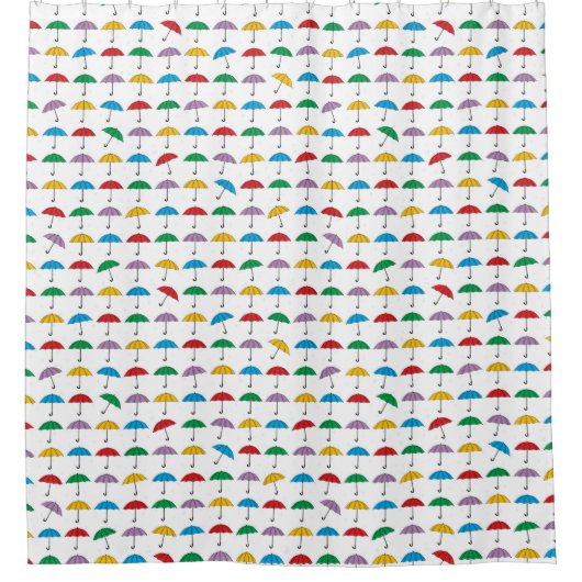 Paraplu's in regendouchegordijn douchegordijn (Voorkant)