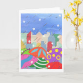 Paraplu's Kaart (Gele Bloem)