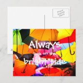 Paraplu's // Kijk altijd aan de zonnige kant Briefkaart (Voorkant / Achterkant)