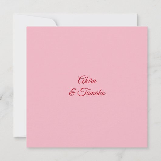 Paraplu's & Lady Huwelijkse Uitnodiging op Maat (Achterkant)