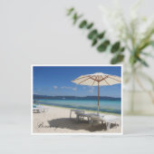 paraplu's ontspannen boracay briefkaart (Staand voorkant)