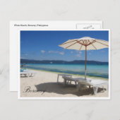 paraplu's ontspannen boracay briefkaart (Voorkant / Achterkant)