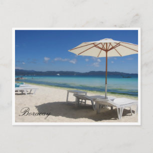 paraplu's ontspannen boracay briefkaart
