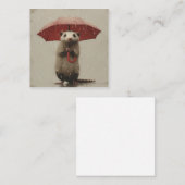 Paraplu's & Ontvouwingen: Onthul Opossums Notitiekaartje (Voorkant / Achterkant)